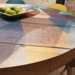 מפה פי וי סי עגולה דגם פרקט מעויינים