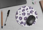 פד עגול מעוצב לעכבר דגם purple tiger