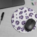 פד עגול מעוצב לעכבר דגם purple tiger