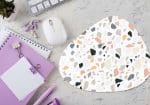 פד מעוצב לעכבר דגם Egg Terrazzo
