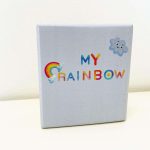 בלוק עץ לחדר ילדים דגם קשת בענן