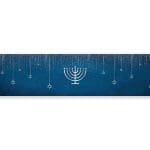 ראנר לשולחן דגם חנוכיה כסף